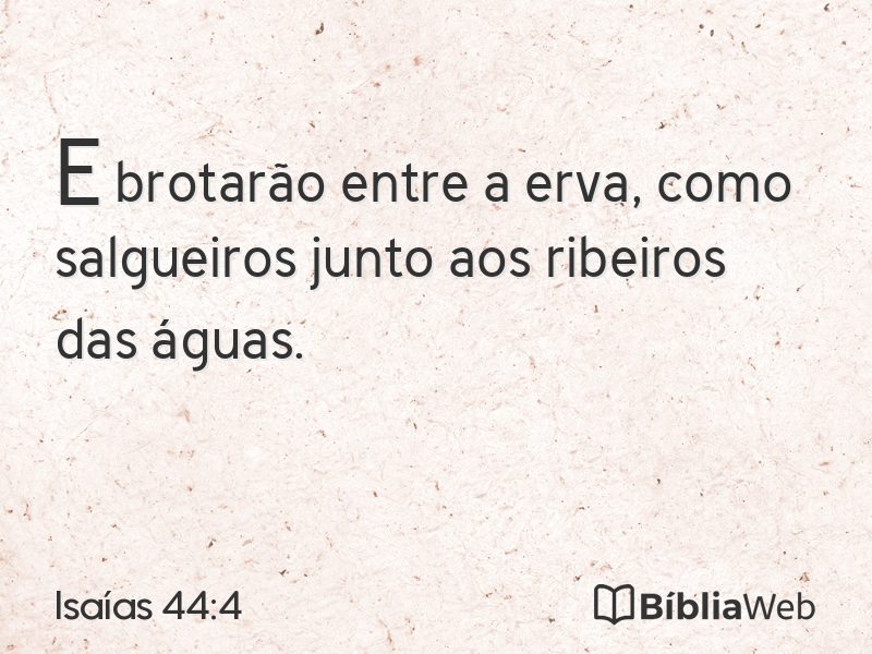 Isaías 44:4 em imagem para compartilhar