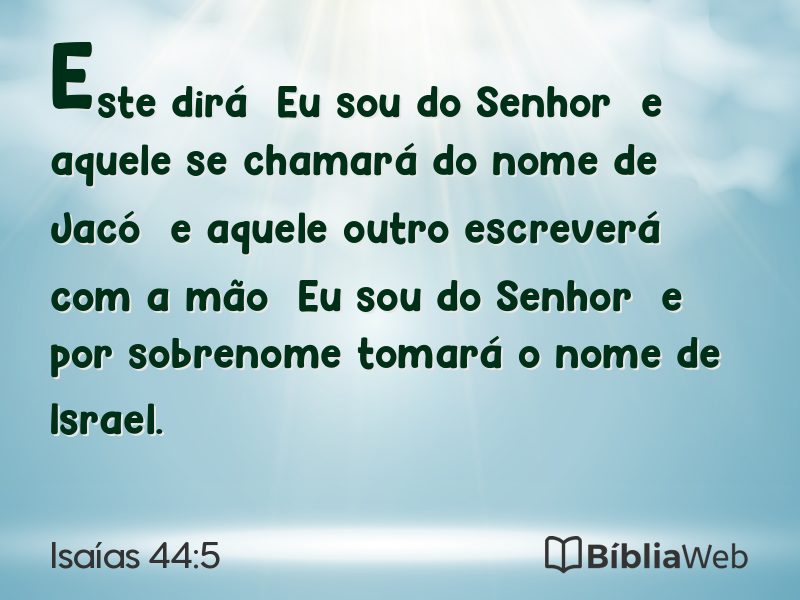 Isaías 44:5 em imagem para compartilhar