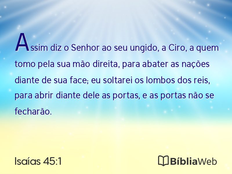 Isaías 45:1 em imagem para compartilhar