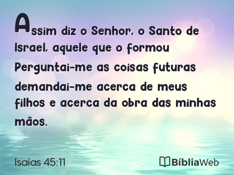 Isaías 45:11 em imagem para compartilhar