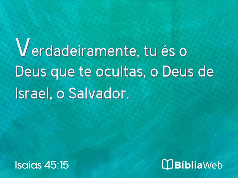 Isaías 45:15 em imagem para compartilhar