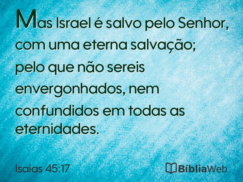 Isaías 45:17 em imagem para compartilhar
