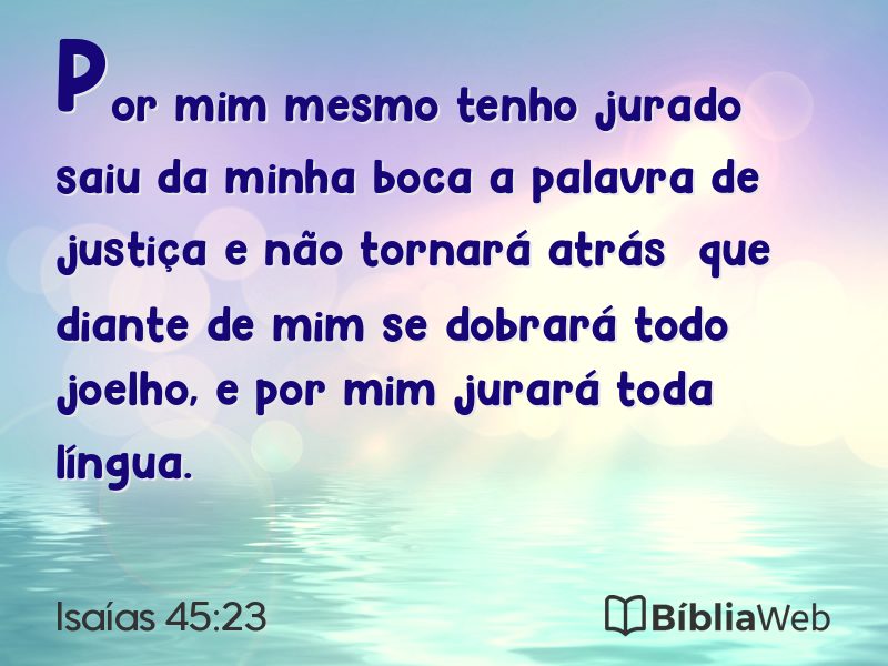 Isaías 45:23 em imagem para compartilhar