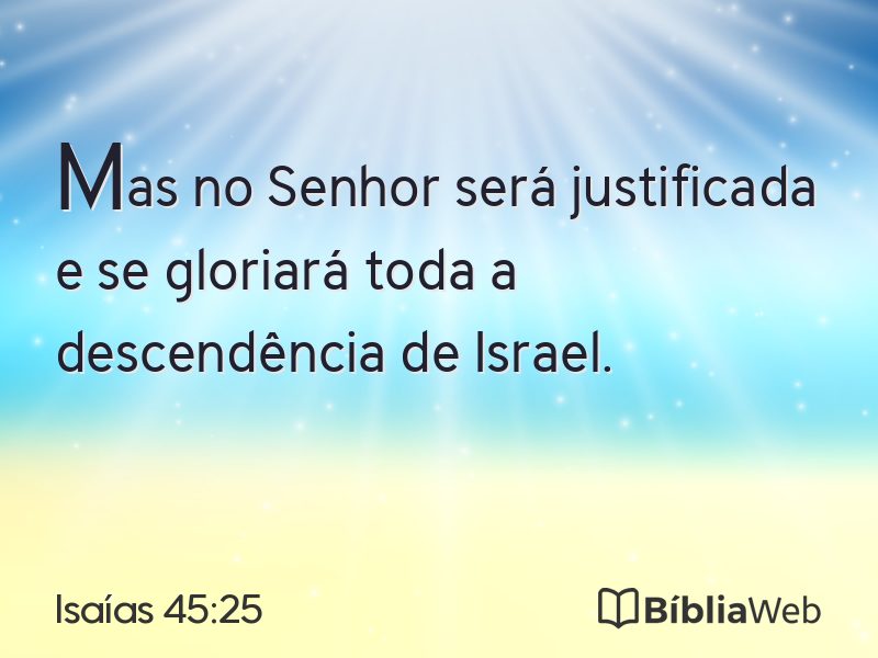 Isaías 45:25 em imagem para compartilhar