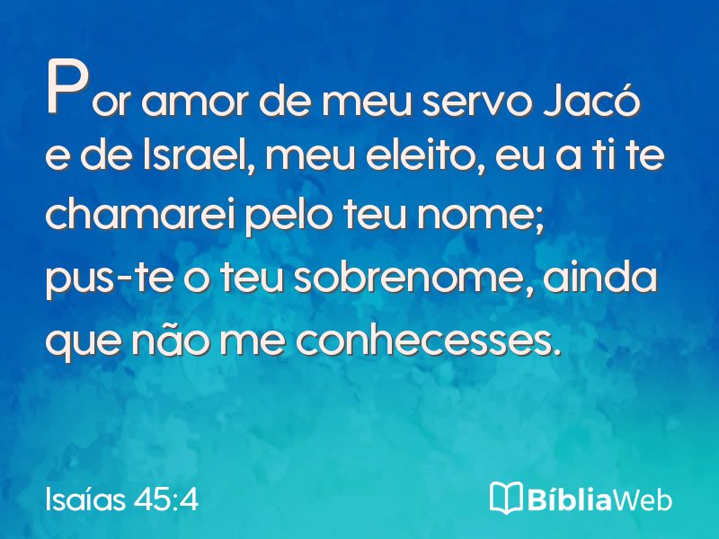 Isaías 45:4 em imagem para compartilhar