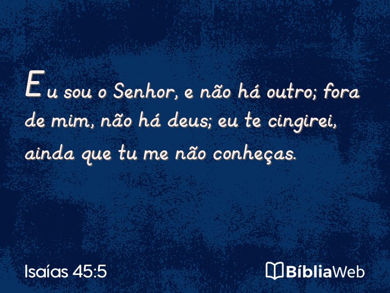 Isaías 45:5 em imagem para compartilhar