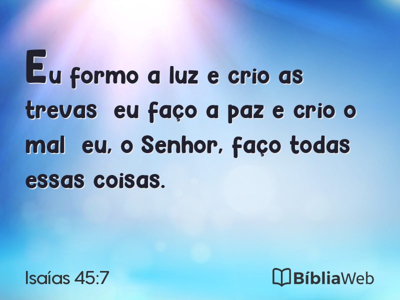 Isaías 45:7 em imagem para compartilhar