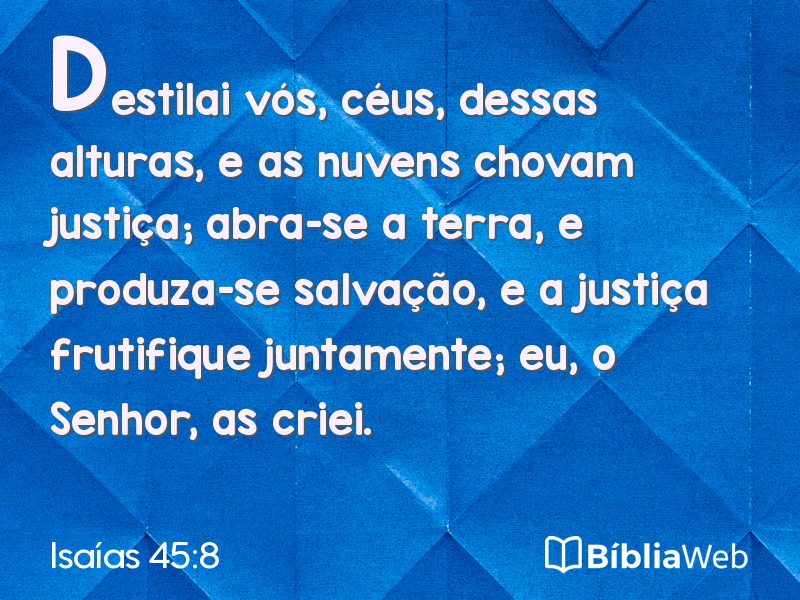 Isaías 45:8 em imagem para compartilhar