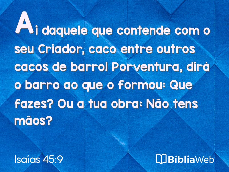 Isaías 45:9 em imagem para compartilhar