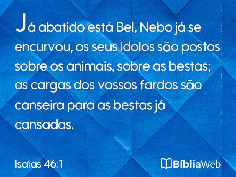 Isaías 46:1 em imagem para compartilhar
