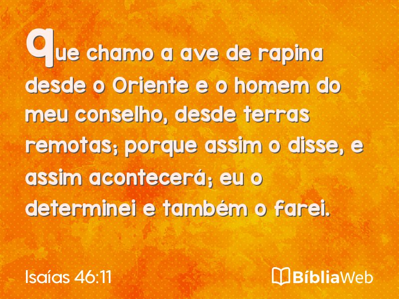 Isaías 46:11 em imagem para compartilhar