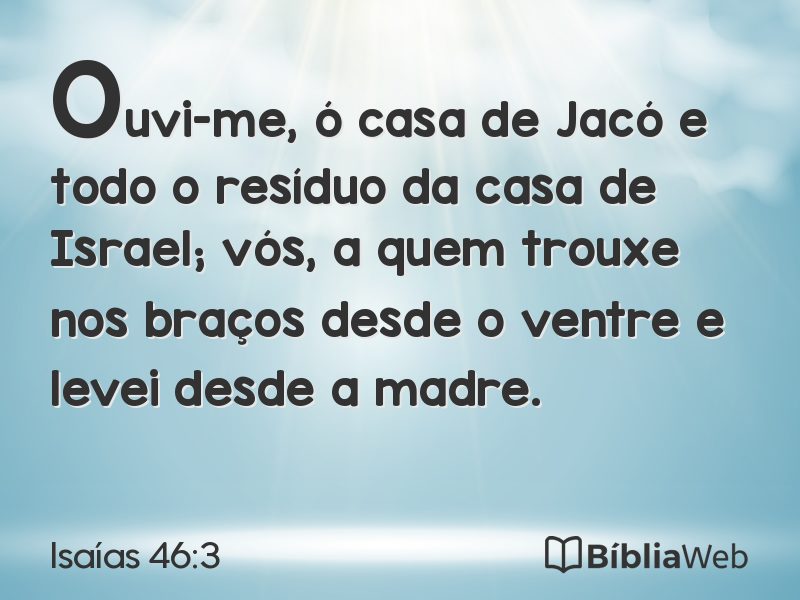 Isaías 46:3 em imagem para compartilhar