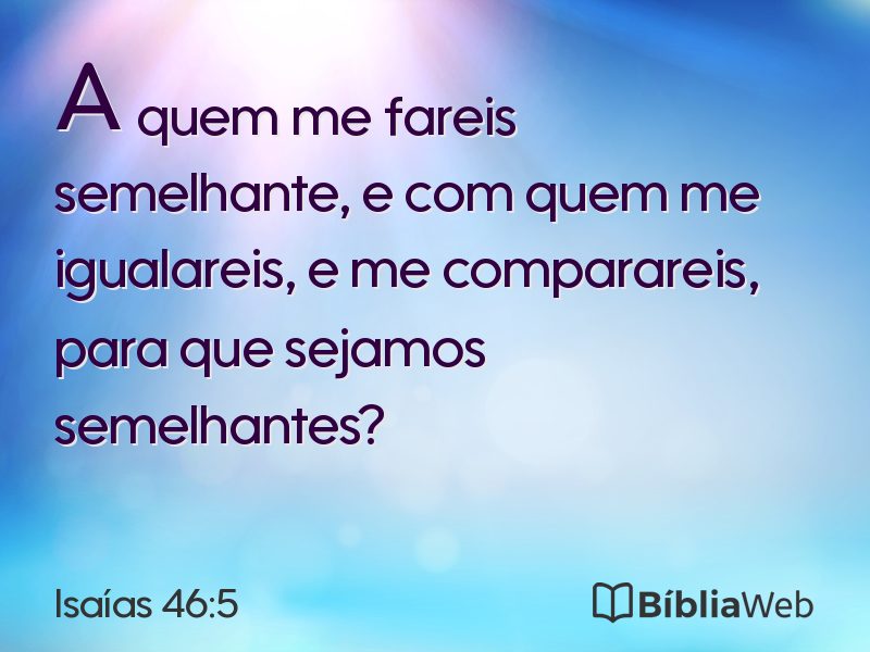 Isaías 46:5 em imagem para compartilhar