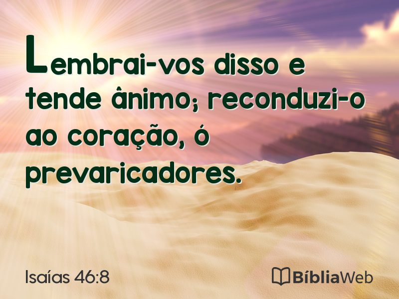 Isaías 46:8 em imagem para compartilhar