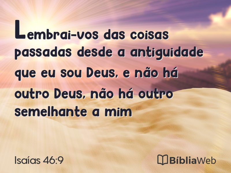 Isaías 46:9 em imagem para compartilhar