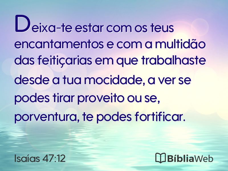 Isaías 47:12 em imagem para compartilhar
