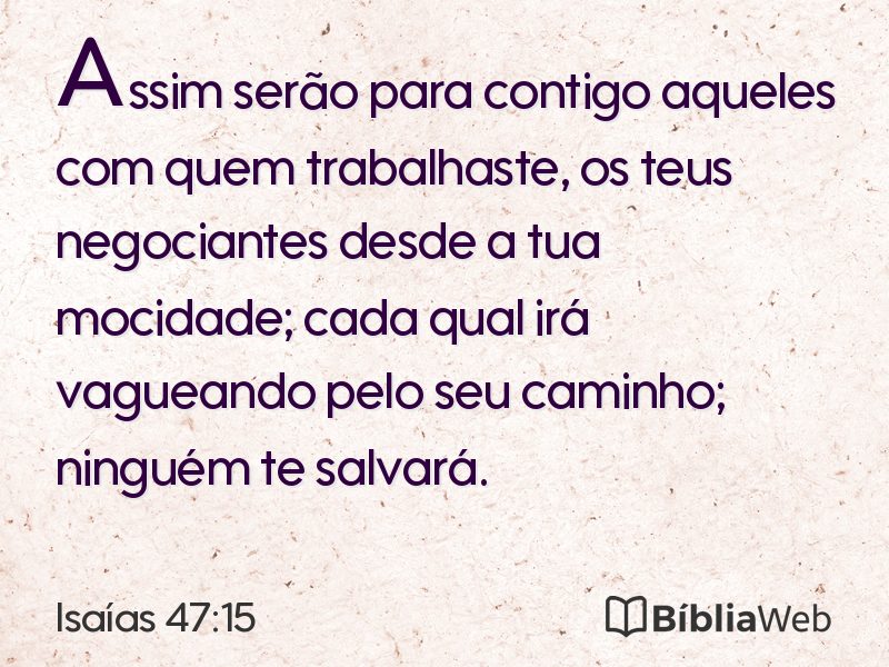 Isaías 47:15 em imagem para compartilhar
