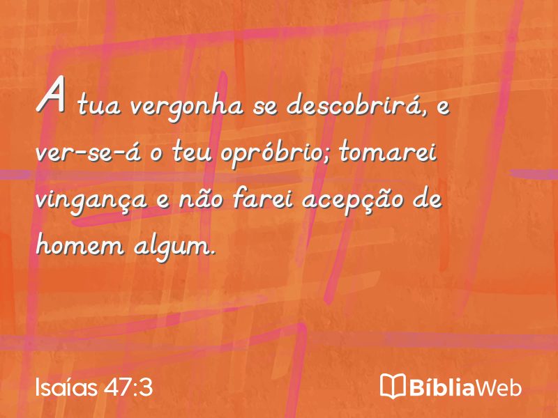 Isaías 47:3 em imagem para compartilhar
