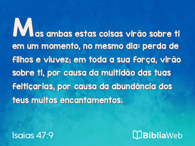 Isaías 47:9 em imagem para compartilhar
