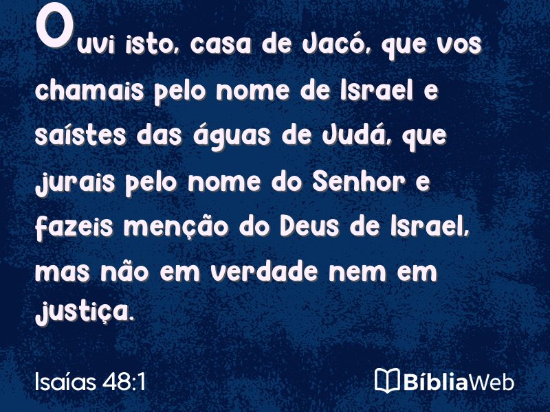 Isaías 48:1 em imagem para compartilhar