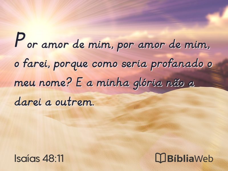 Isaías 48:11 em imagem para compartilhar