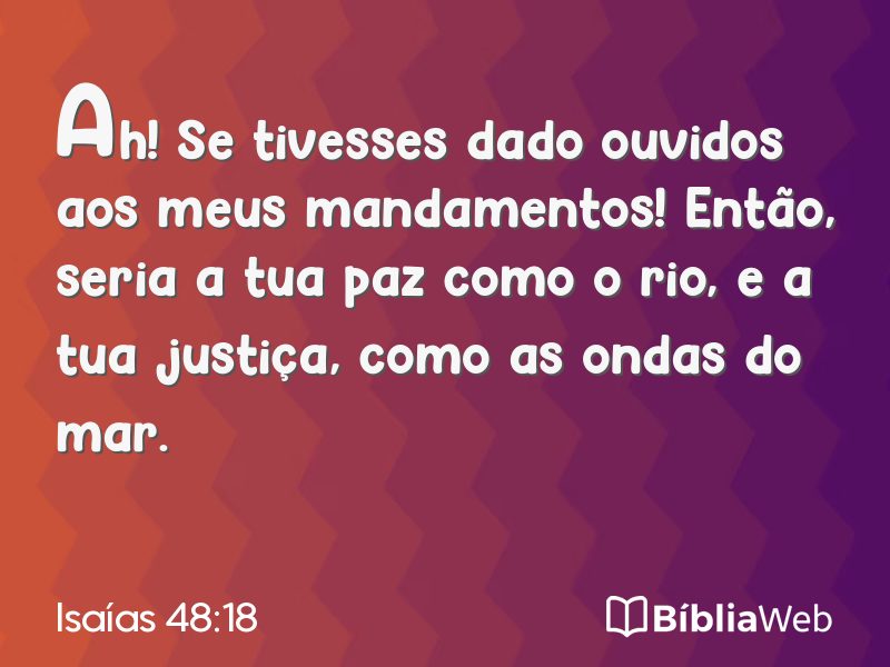 Isaías 48:18 em imagem para compartilhar
