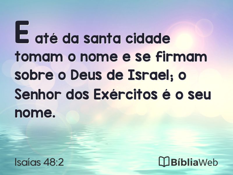 Isaías 48:2 em imagem para compartilhar
