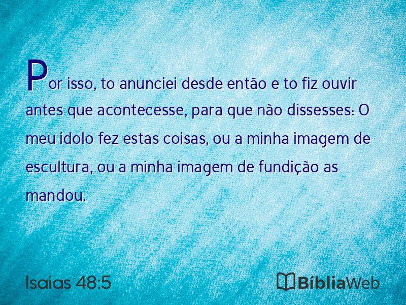 Isaías 48:5 em imagem para compartilhar