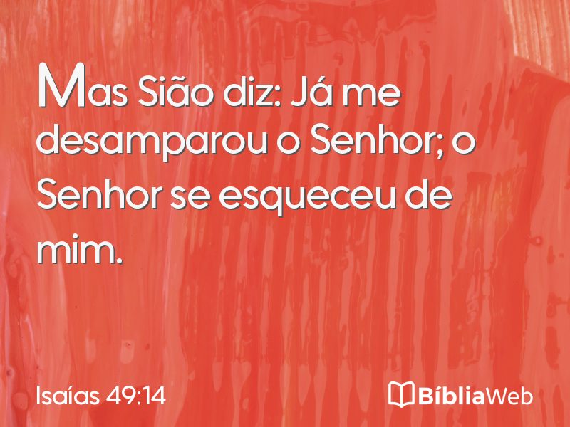 Isaías 49:14 em imagem para compartilhar