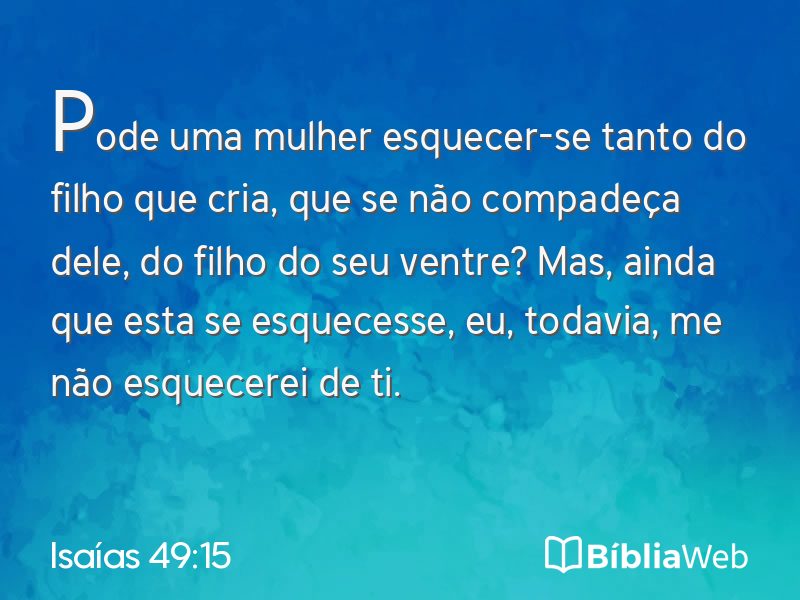 Isaías 49:15 em imagem para compartilhar