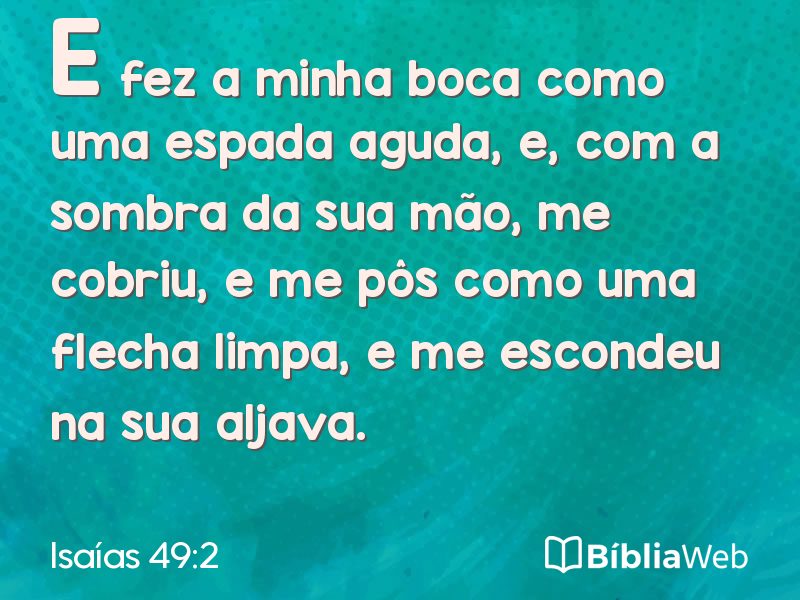 Isaías 49:2 em imagem para compartilhar