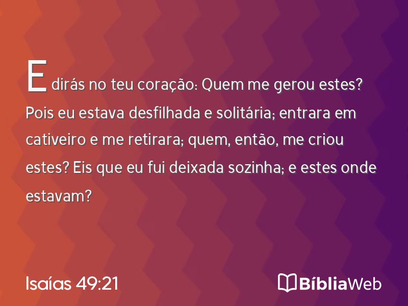 Isaías 49:21 em imagem para compartilhar