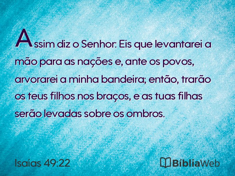 Isaías 49:22 em imagem para compartilhar