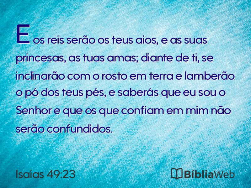 Isaías 49:23 em imagem para compartilhar