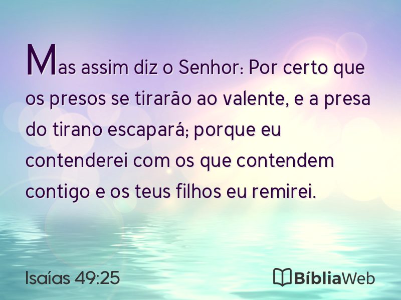 Isaías 49:25 em imagem para compartilhar