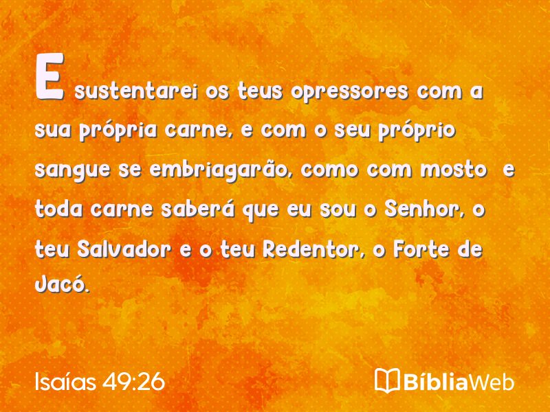 Isaías 49:26 em imagem para compartilhar
