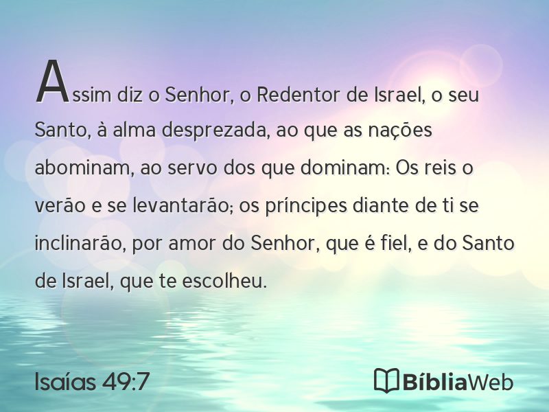 Isaías 49:7 em imagem para compartilhar