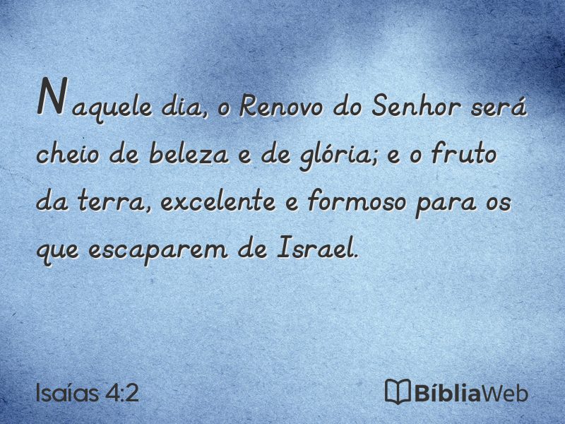 Isaías 4:2 em imagem para compartilhar