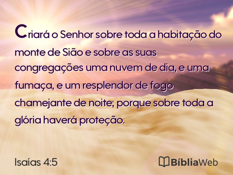 Isaías 4:5 em imagem para compartilhar