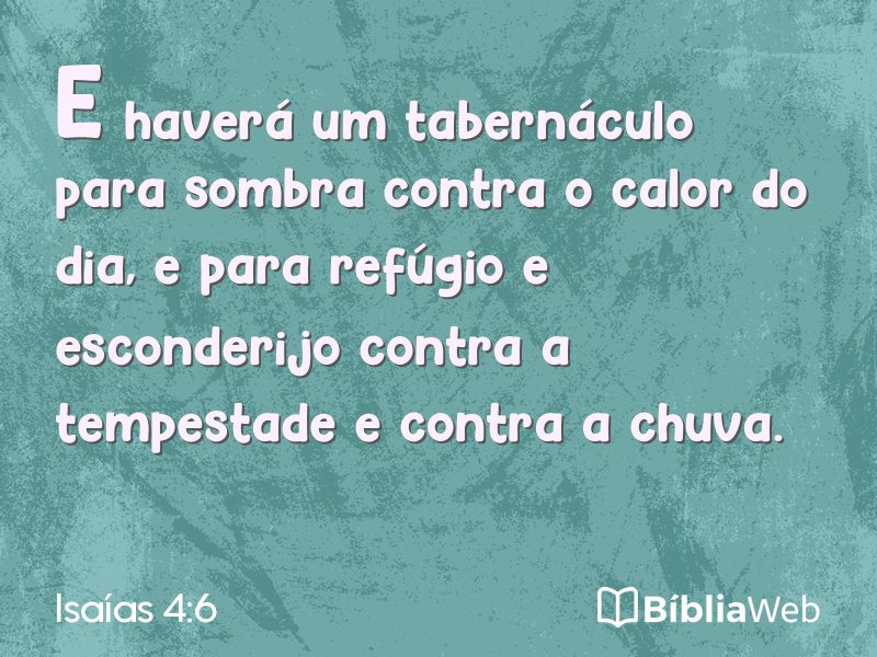 Isaías 4:6 em imagem para compartilhar