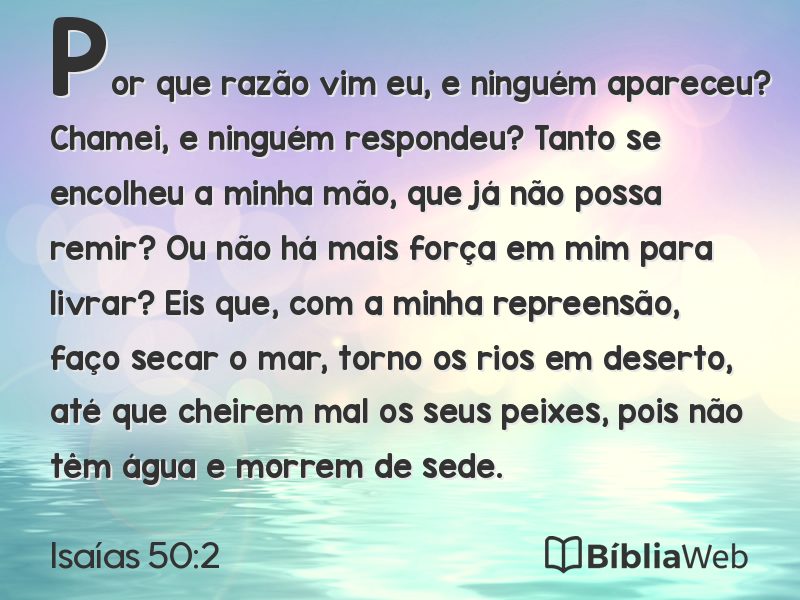 Isaías 50:2 em imagem para compartilhar