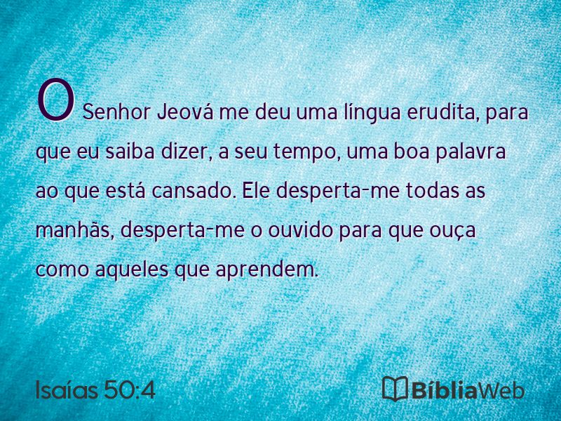 Isaías 50:4 em imagem para compartilhar