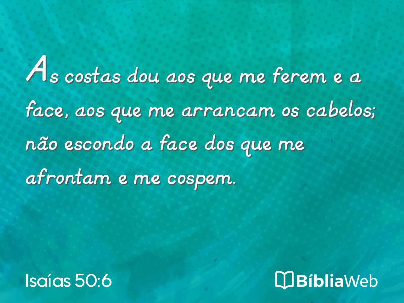 Isaías 50:6 em imagem para compartilhar