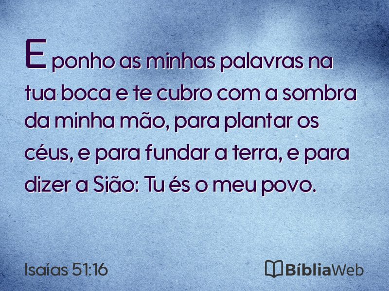 Isaías 51:16 em imagem para compartilhar