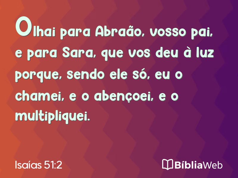 Isaías 51:2 em imagem para compartilhar