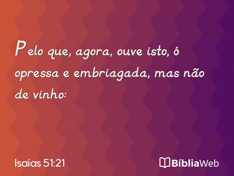 Isaías 51:21 em imagem para compartilhar