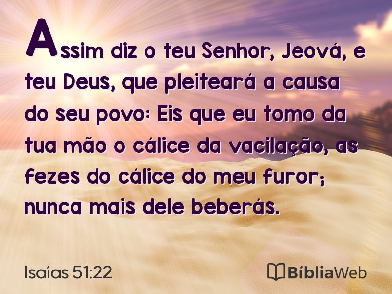 Isaías 51:22 em imagem para compartilhar