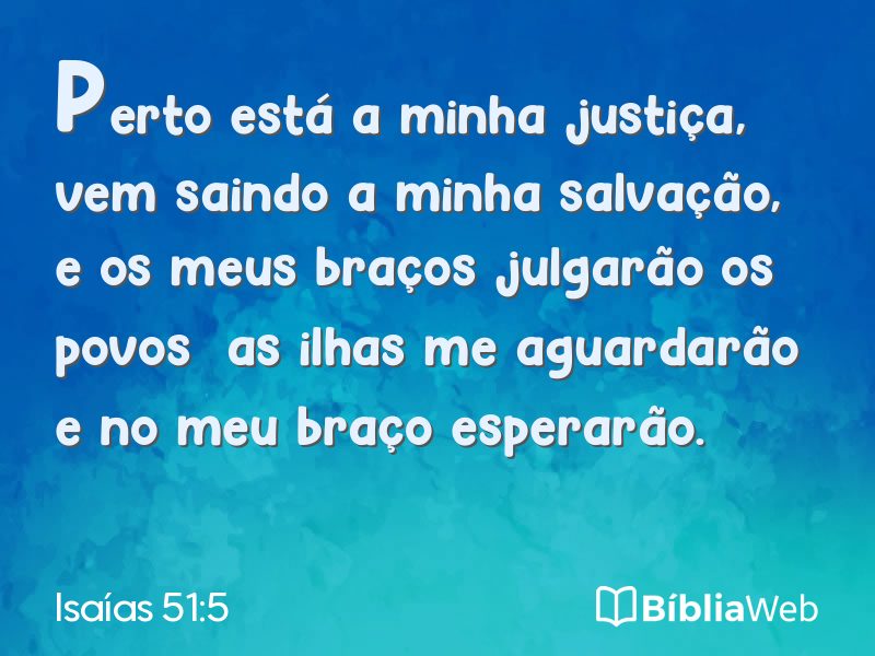 Isaías 51:5 em imagem para compartilhar