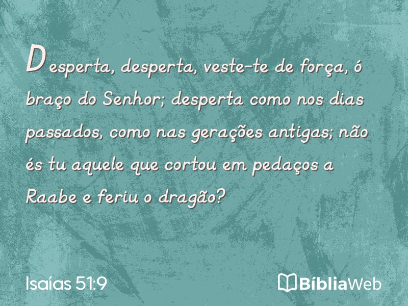 Isaías 51:9 em imagem para compartilhar