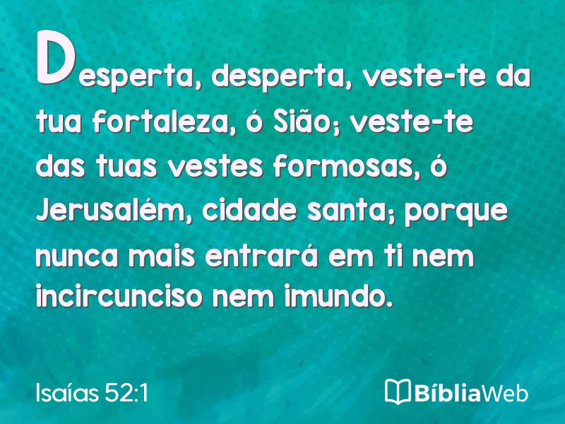 Isaías 52:1 em imagem para compartilhar